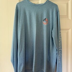 Men’s Vineyard Vines Performance Light Blue long sleeve shirt